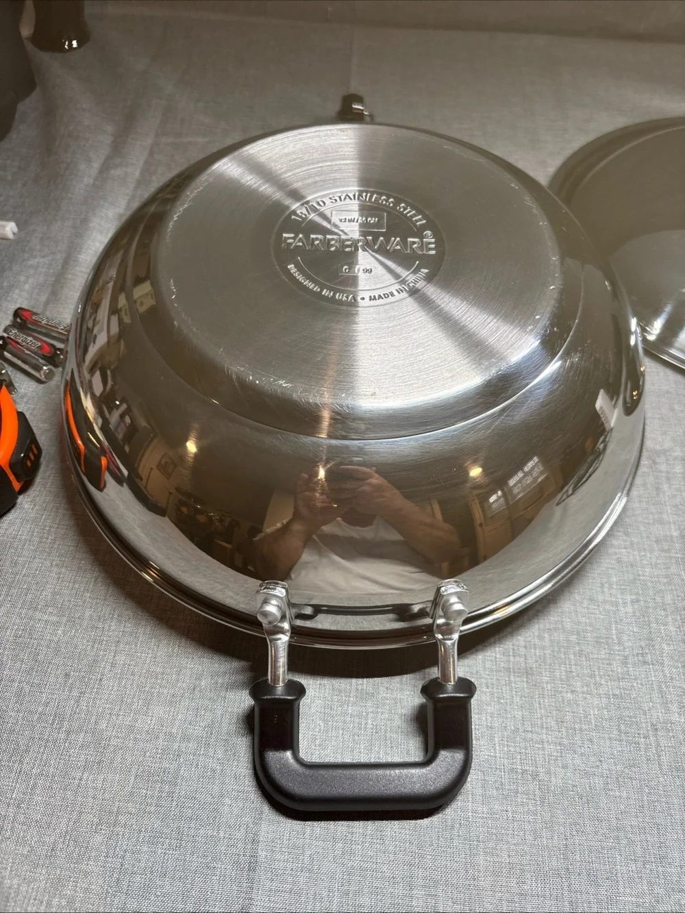 Farberware Brilliance 12” Skillet/Wok 18/10 Stnlss Steel W/ Unique Wok Domed Lid